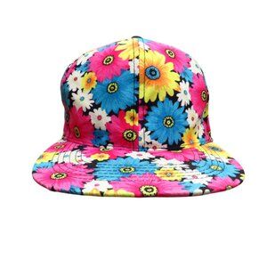 Never Worn Condition NYC Large Spell Out Under Brim Floral Cap Snapback